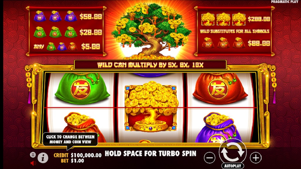 Screenshot of Tree of Riches slot from Pragmatic Play