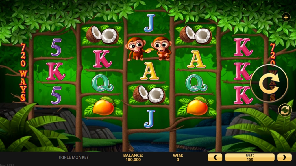 Screenshot of Triple Monkey slot from High 5
