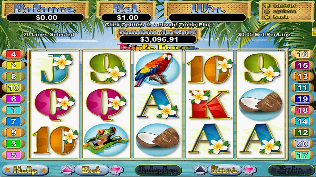 Screenshot of Triple Toucan slot from Real Time Gaming