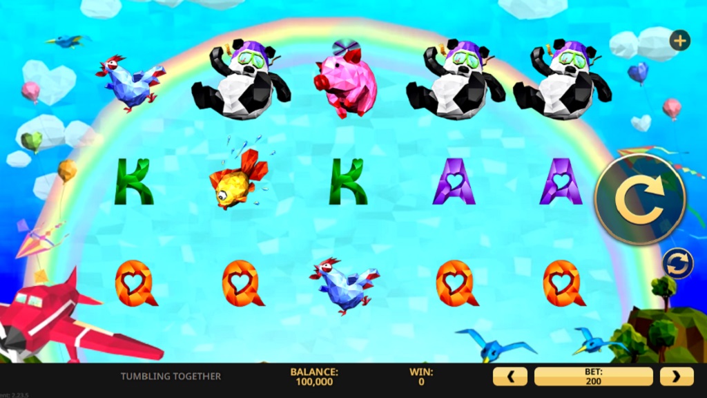 Screenshot of Tumbling Together slot from High 5