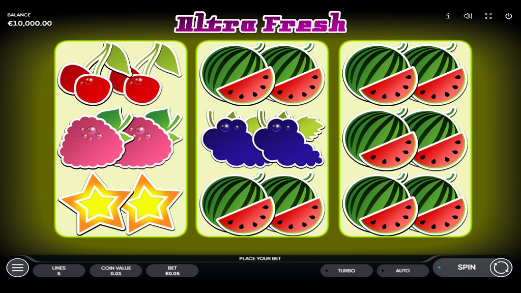 Screenshot of Ultra Fresh slot from Endorphina