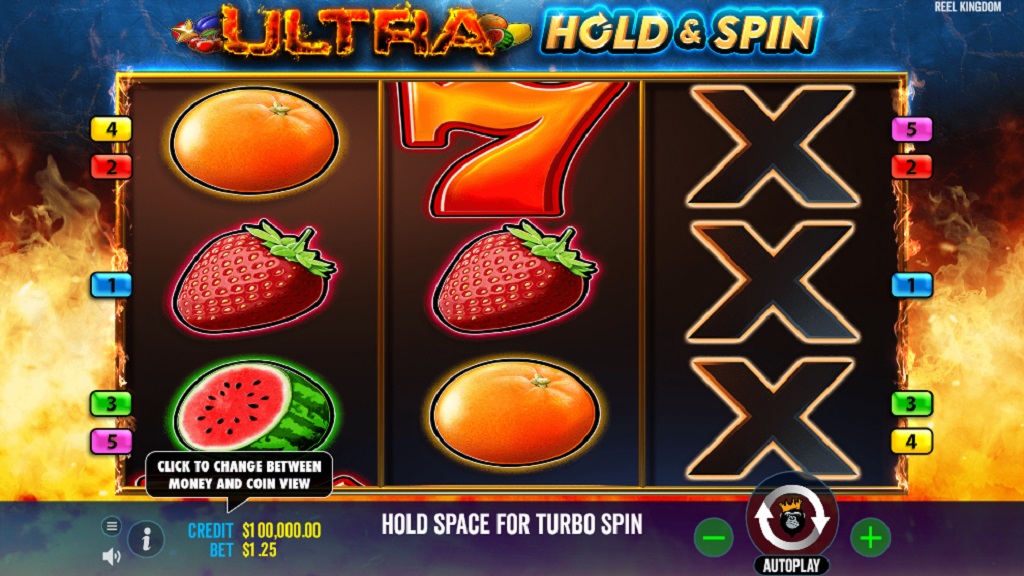 Screenshot of Ultra Hold and Spin slot from Pragmatic Play