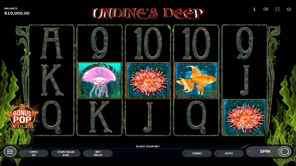 Screenshot of Undine's Deep slot from Endorphina