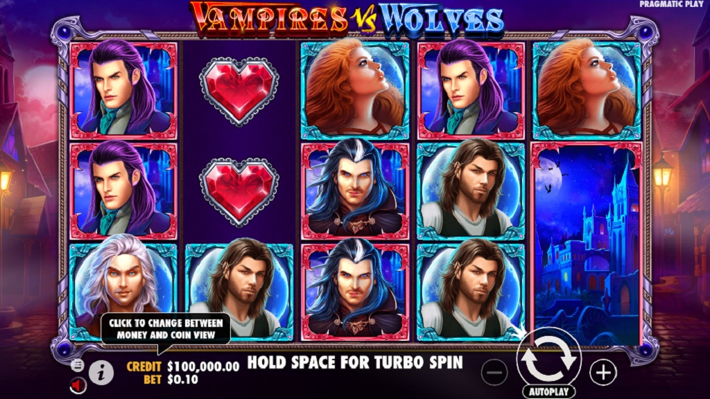 Screenshot of Vampires vs Wolves slot from Pragmatic Play