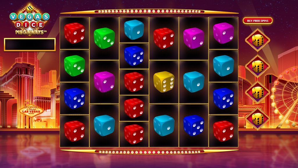 Screenshot of Vegas Dice Megaways slot from IronDog