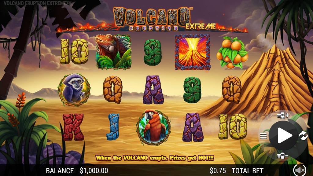 Screenshot of Volcano Eruption Extreme slot from NextGen Gaming