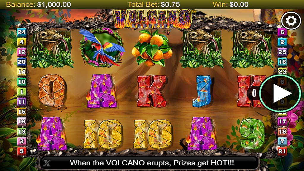 Screenshot of Volcano Eruption slot from NextGen Gaming
