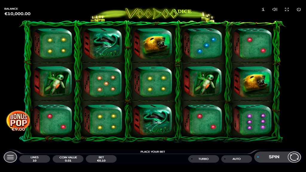 Screenshot of Voodoo Dice slot from Endorphina
