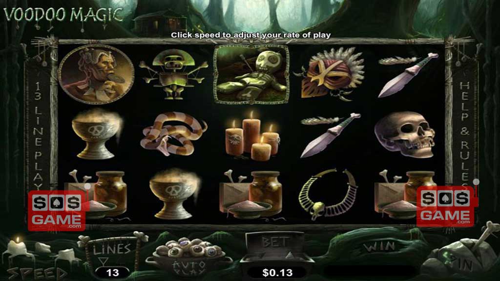Screenshot of Voodoo Magic slot from Real Time Gaming