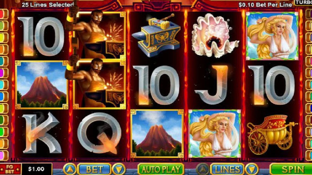 Screenshot of Vulcan slot from Real Time Gaming