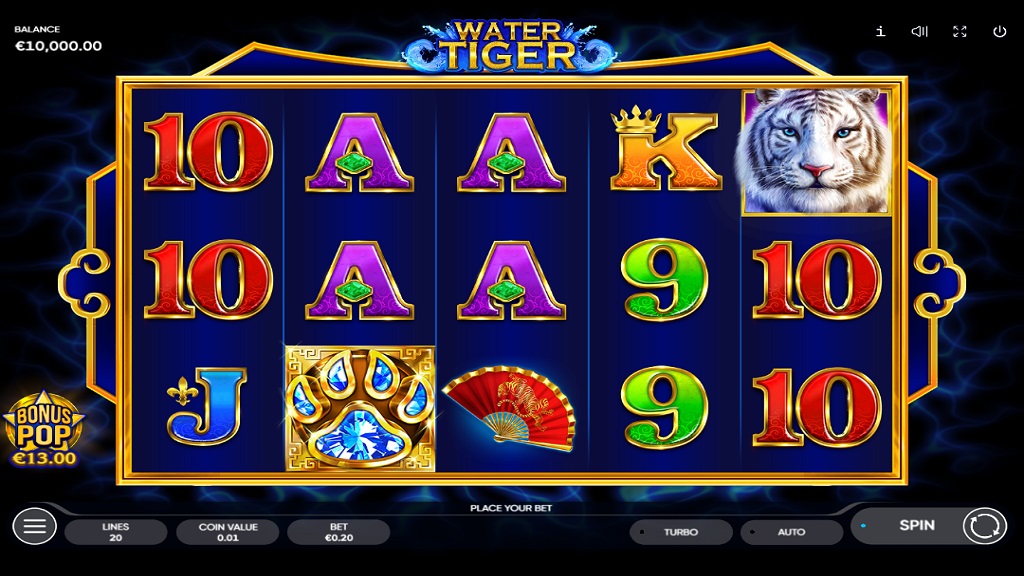 Screenshot of Water Tiger slot from Endorphina