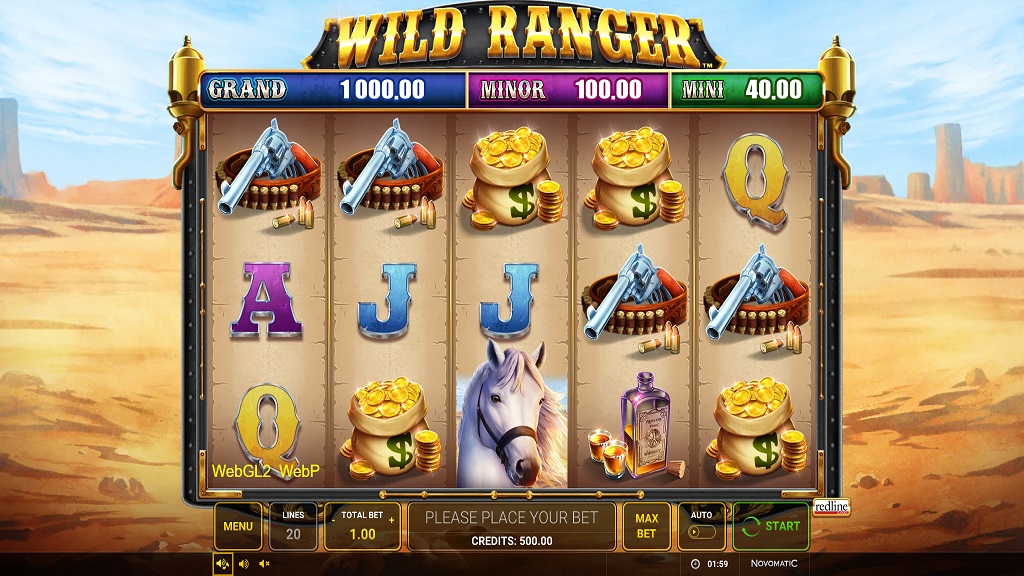 Screenshot of Wild Ranger slot from Green Tube