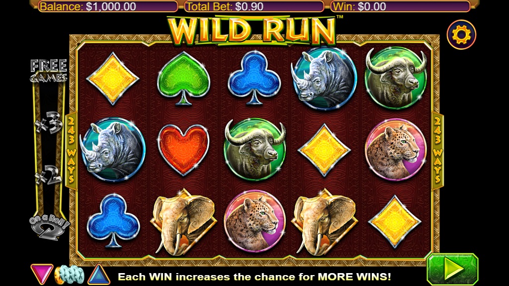 Screenshot of Wild Run slot from NextGen Gaming