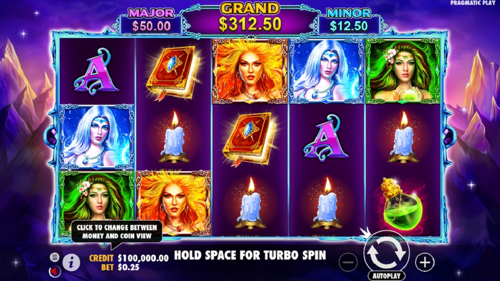 Screenshot of Wild Spells slot from Pragmatic Play