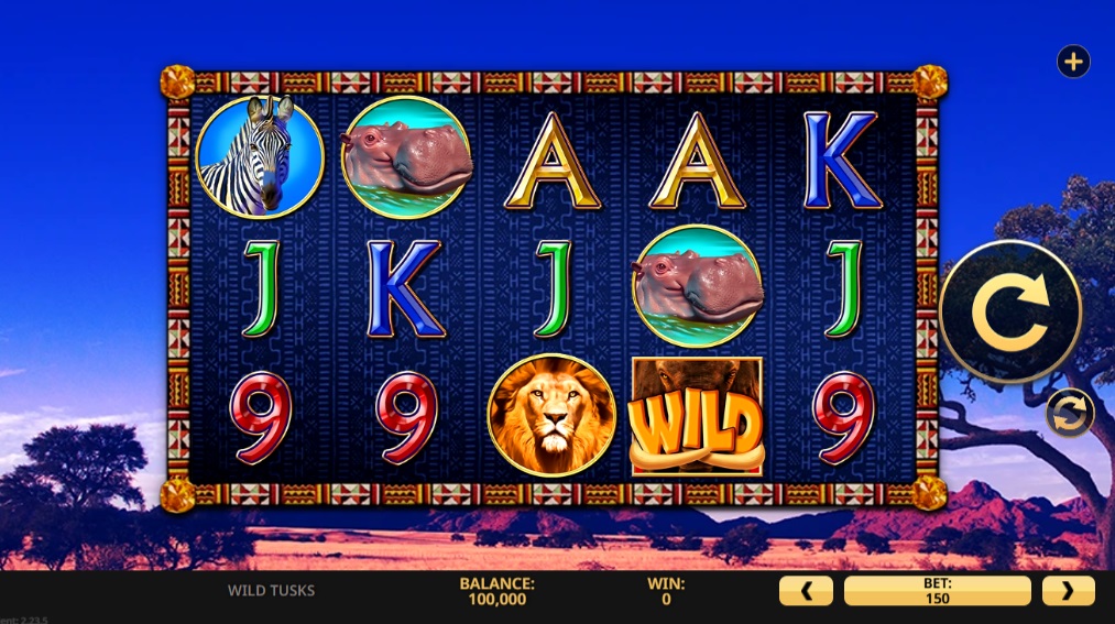 Screenshot of Wild Tusks slot from High 5