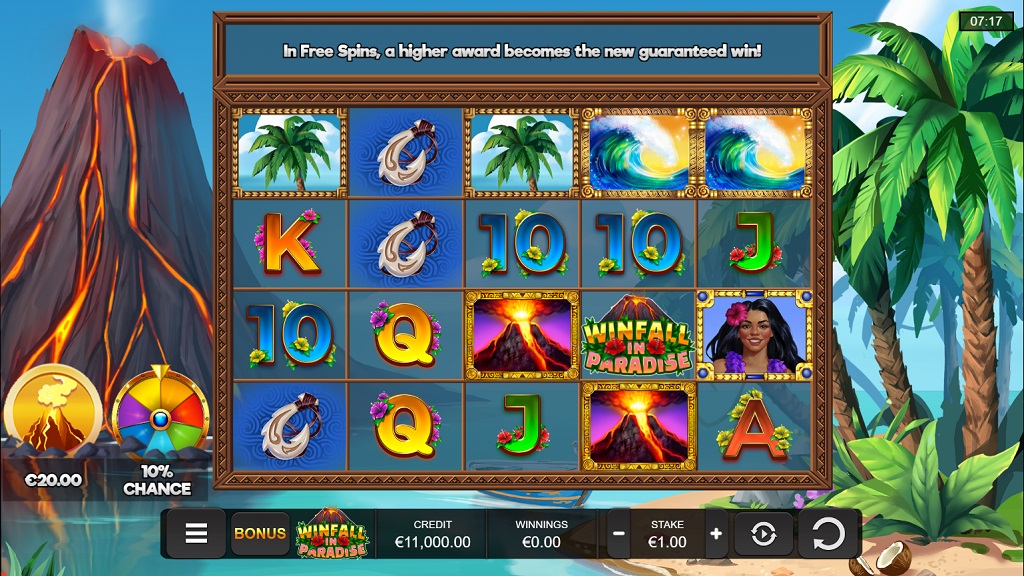 Screenshot of Winfall in Paradise slot from Yggdrasil Gaming