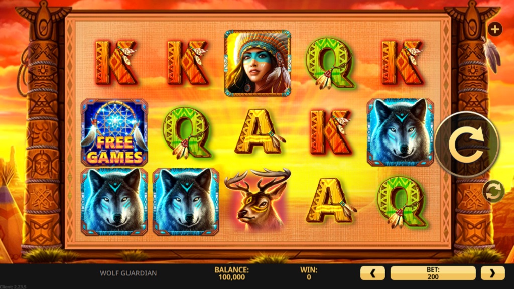 Screenshot of Wolf Guardian slot from High 5