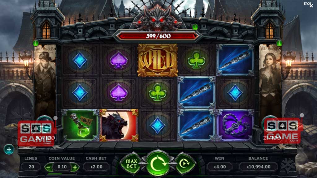 Screenshot of Wolf Hunters slot from Yggdrasil Gaming