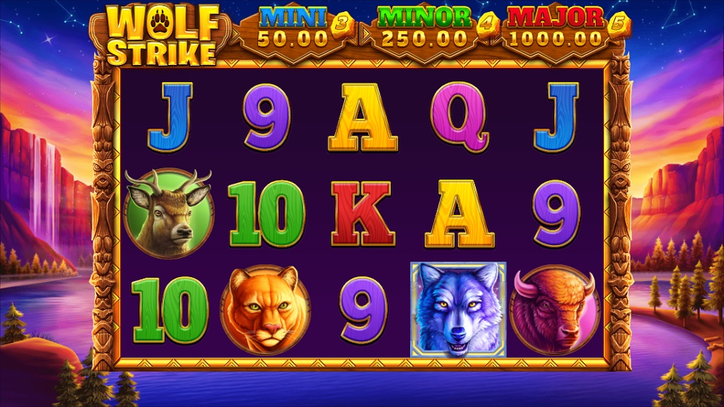 Screenshot of Wolf Strike Hold and Spin slot from IronDog