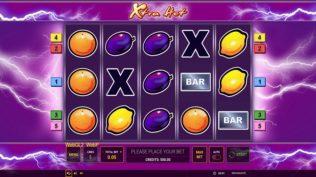 Screenshot of Xtra Hot slot from Green Tube