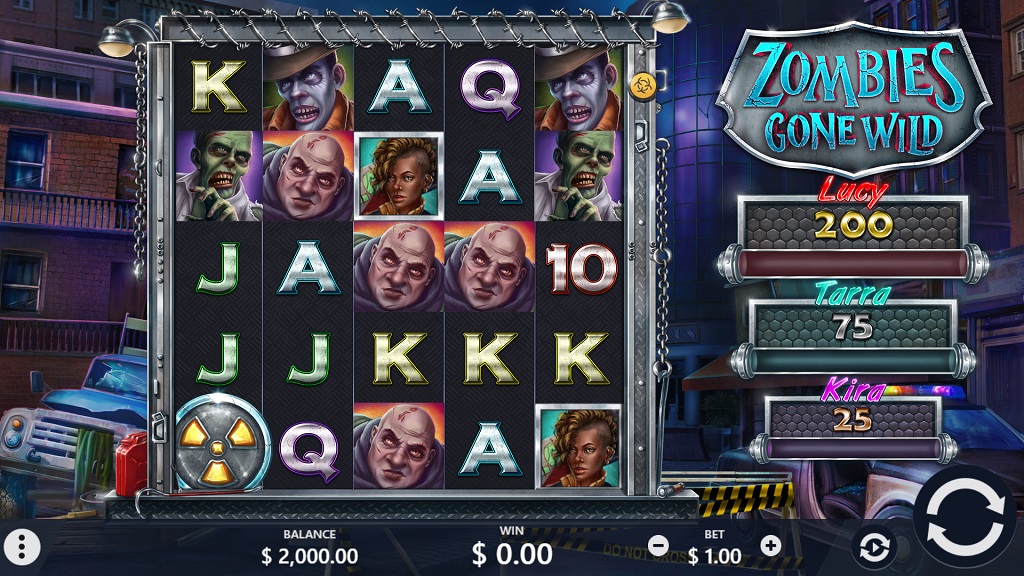 Screenshot of Zombies Gone Wild slot from Pariplay