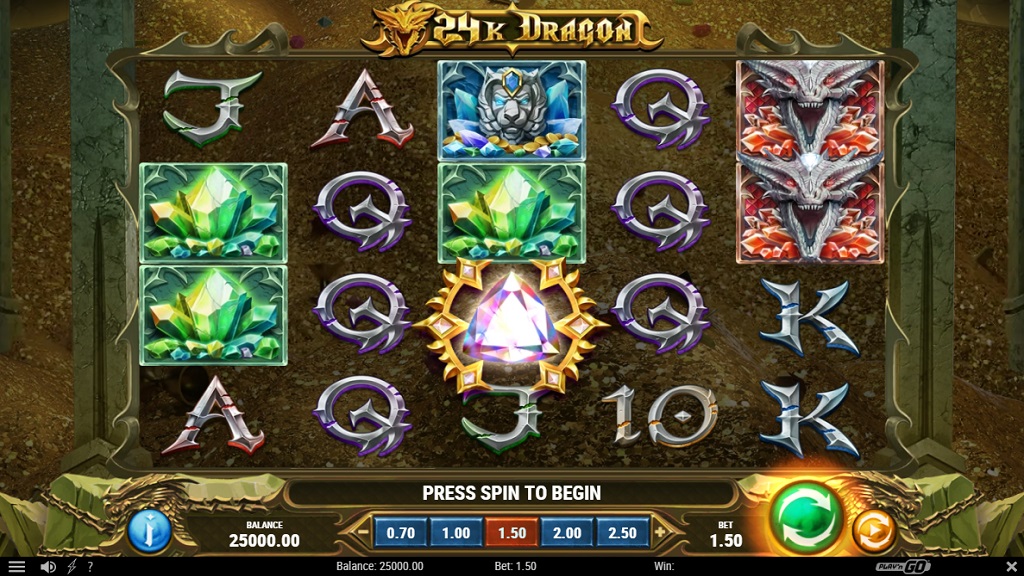 Screenshot of 24K Dragon slot from Play’n Go