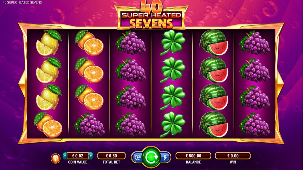 Screenshot of 40 Super Heated Sevens slot from GameArt