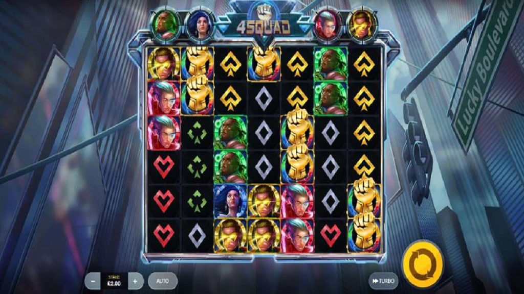 Screenshot of 4Squad slot from Red Tiger Gaming