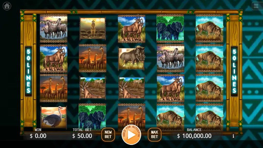 Screenshot of Africa Run slot from Ka Gaming