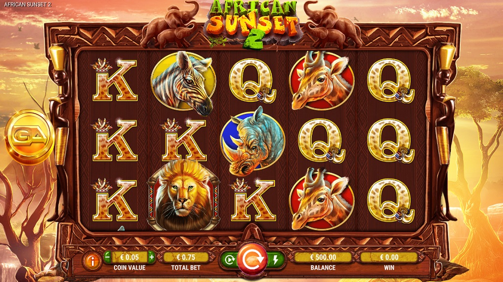 Screenshot of African Sunset 2 slot from GameArt