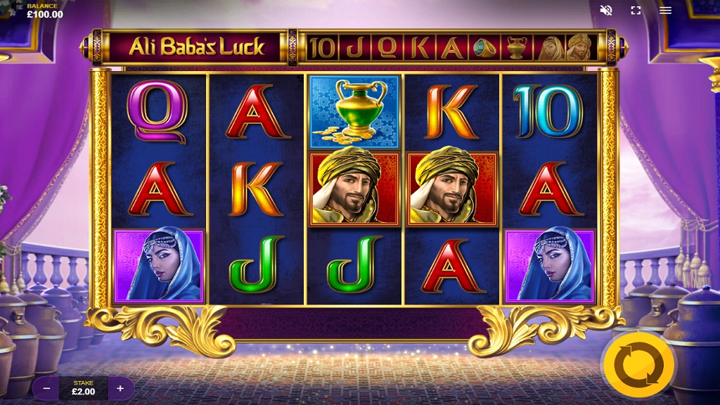 Screenshot of Ali Baba's Luck slot from Red Tiger Gaming