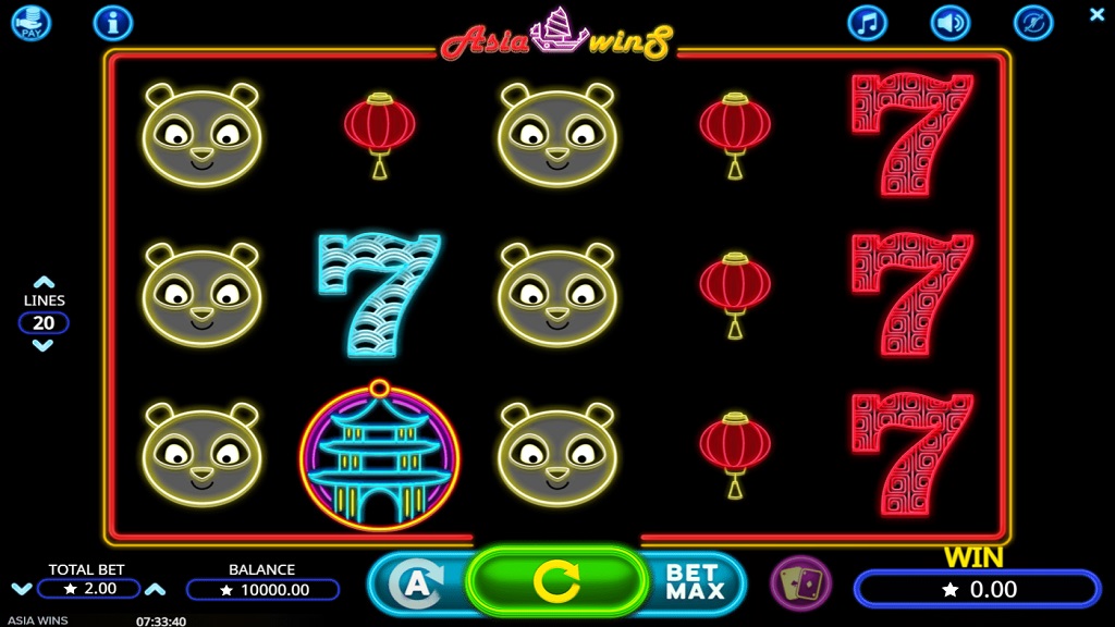 Screenshot of Asia Wins slot from Booming Games