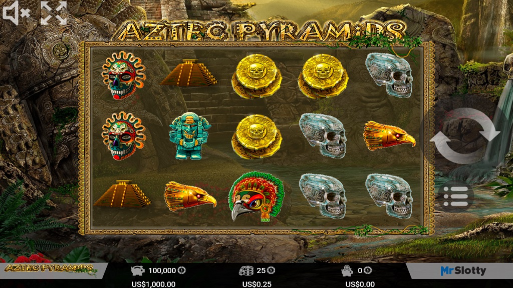 Screenshot of Aztec Pyramids slot from Mr Slotty