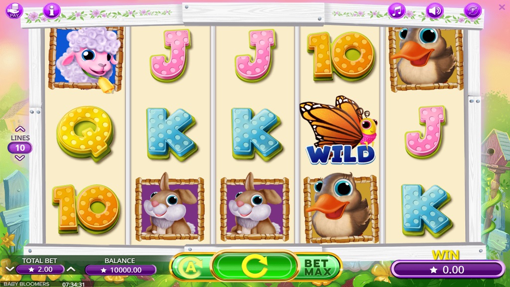 Screenshot of Baby Bloomers slot from Booming Games