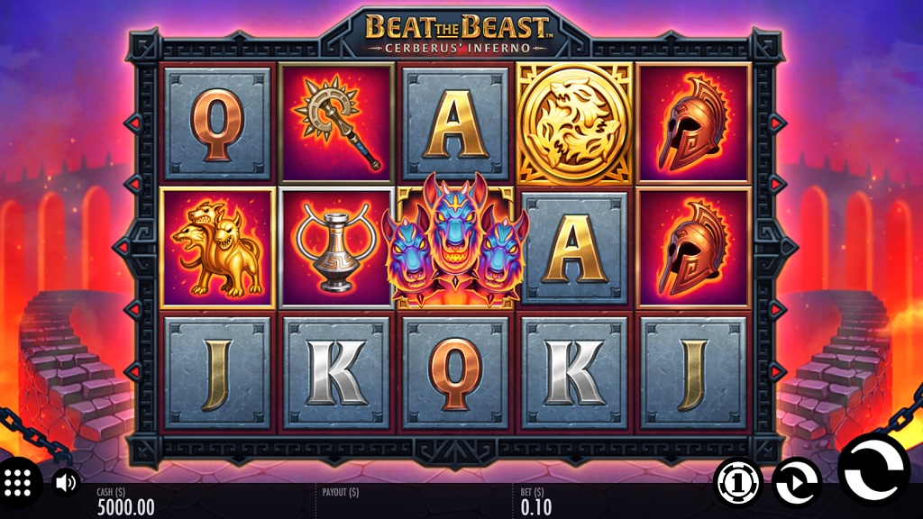 Screenshot of Beat the Beast -Cerberus Inferno slot from Thunderkick