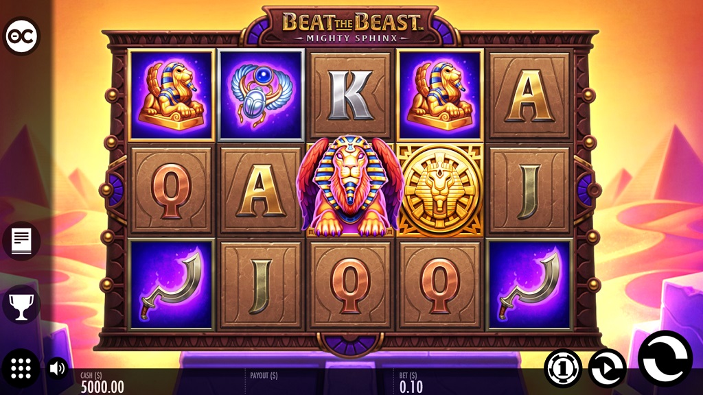 Screenshot of Beat the Beast - Mighty Sphinx slot from Thunderkick