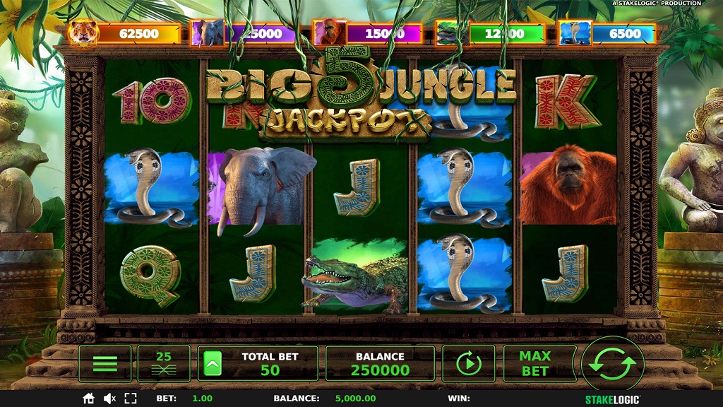 Screenshot of Big 5 Jungle Jackpot slot from StakeLogic