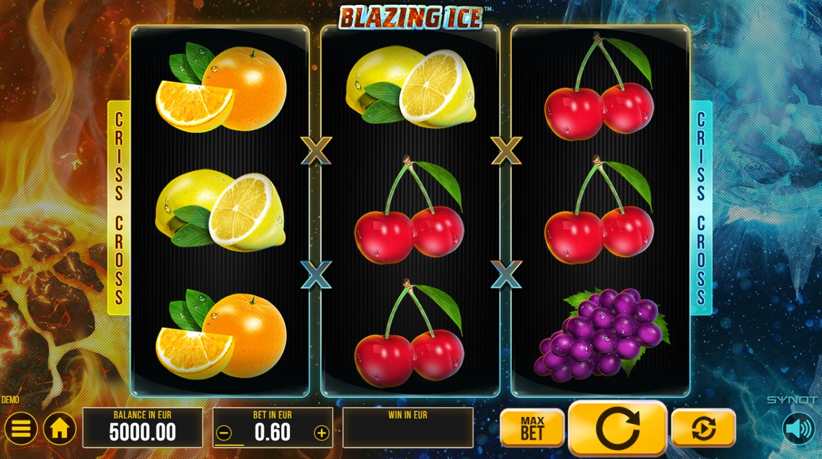 Screenshot of Blazing Ice slot from Synot