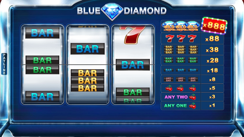 Screenshot of Blue Diamond slot from Red Tiger Gaming