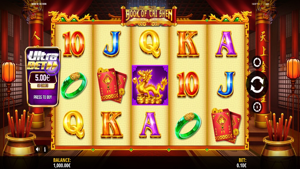 Screenshot of Book of Cai Shen slot from iSoftBet
