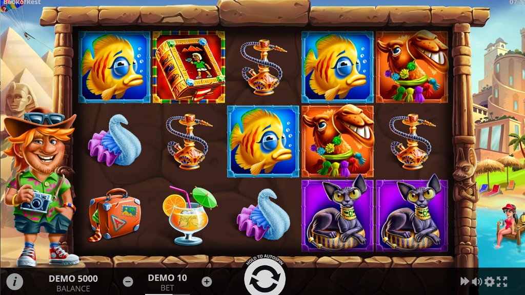 Screenshot of Book of Rest slot from Evoplay Entertainment