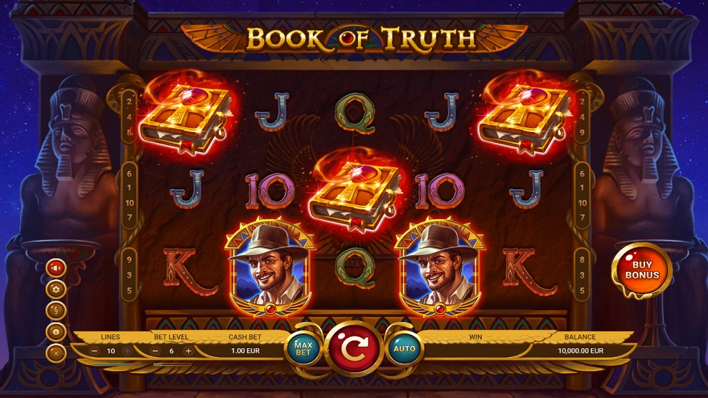 Screenshot of Book of Truth slot from TrueLab Games