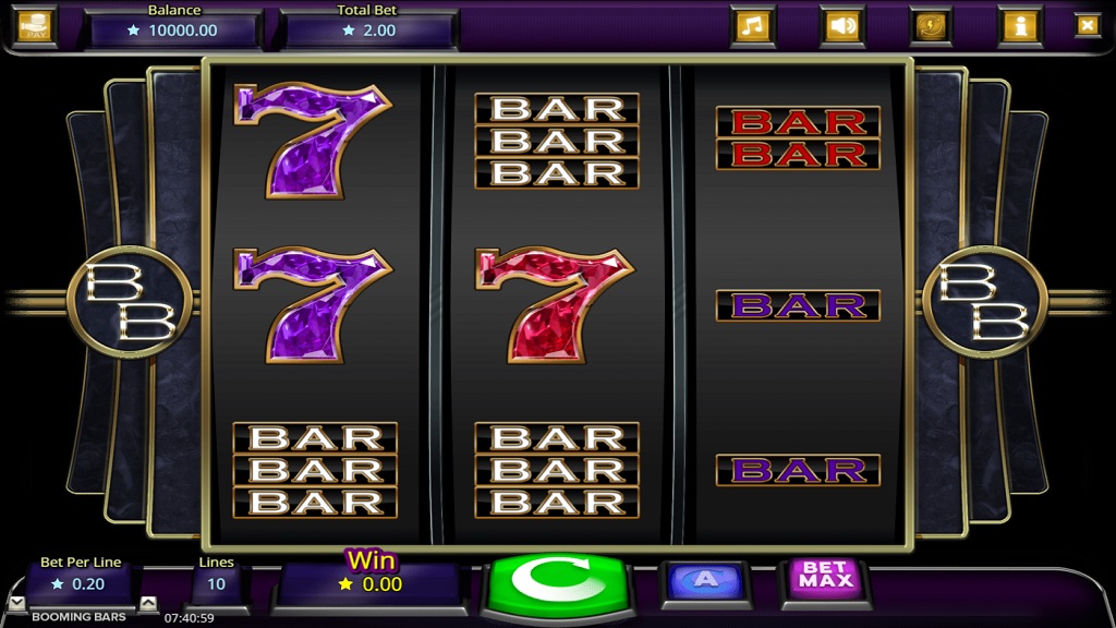 Screenshot of Booming Bars slot from Booming Games