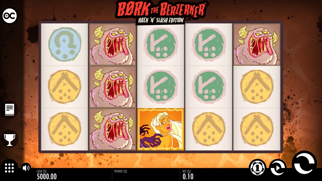 Screenshot of Bork the Berzerker slot from Thunderkick