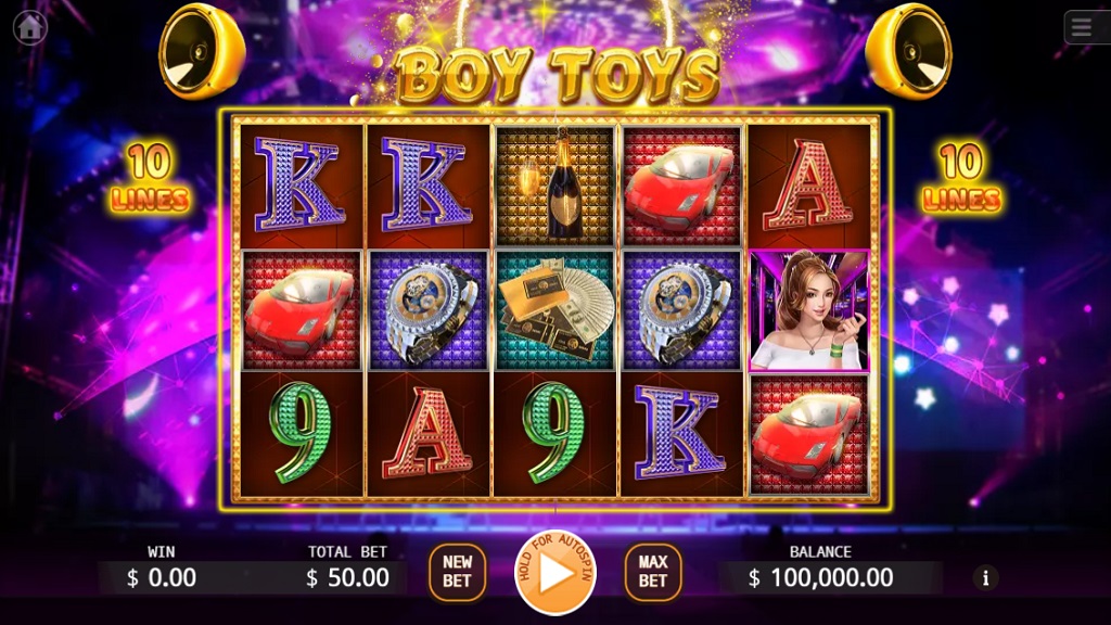 Screenshot of Boy Toys slot from Ka Gaming