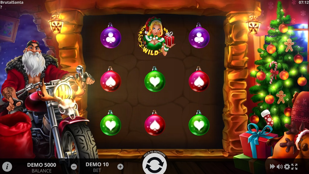 Screenshot of Brutal Santa slot from Evoplay Entertainment