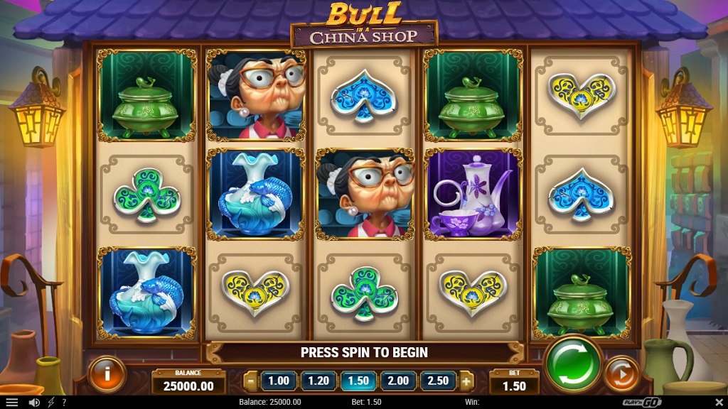 Screenshot of Bull In A China Shop slot from Play’n Go