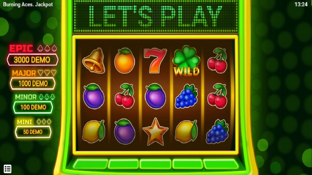 Screenshot of Burning Aces Jackpot slot from Evoplay Entertainment