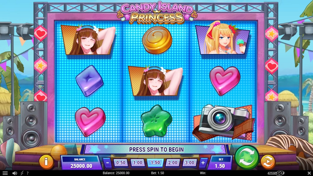 Screenshot of Candy Island Princess slot from Play’n Go