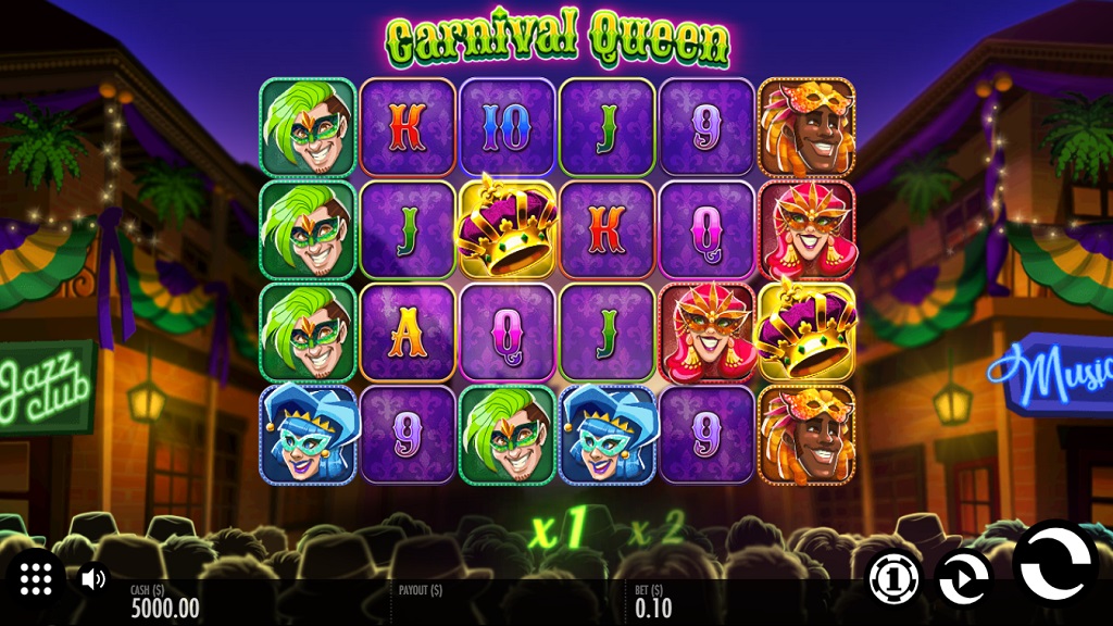 Screenshot of Carnival Queen slot from Thunderkick